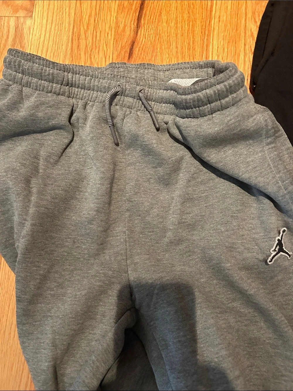 Nike Kids Black and Jordan Gray Fleece Jogger Pants Bundle 3 pairs